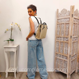 Mochila Devota & Lomba blanco roto de mujer