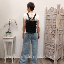 Mochila Devota & Lomba negro elegante de mujer