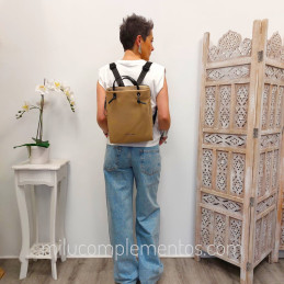 Mochila Devota & Lomba beige buen precio