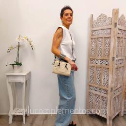 Bolso Devota & Lomba blanco roto de mujer