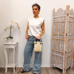 Bolso bandolera Devota & Lomba blanco roto primavera de señora