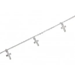 Pulsera de cruces de plata