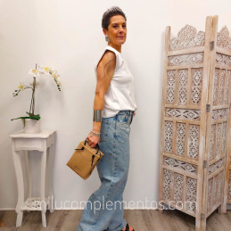 Bolso bandolera Devota & Lomba beige gran calidad