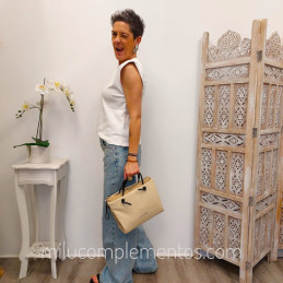 Bolso bandolera Devota & Lomba blanco roto de mujer