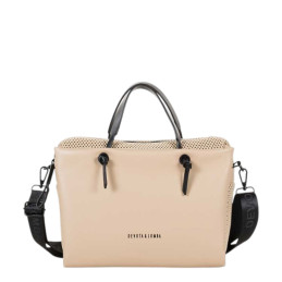 Bolso bandolera Devota & Lomba beige con rejilla