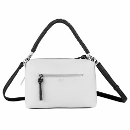Bolso Lois Jeans negro-blanco doble correa