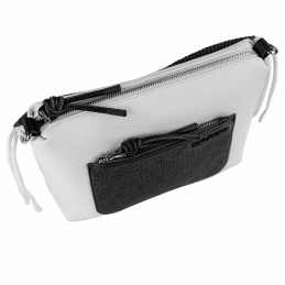 Bolso Lois Jeans negro-blanco detalle