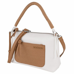 Bolso Lois Jeans marrón-blanco colección Shavanna