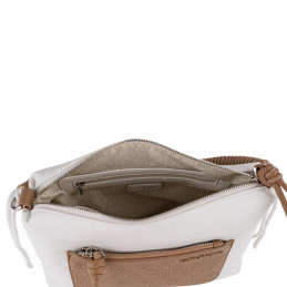 Bolso Lois Jeans marrón-blanco bolsillos con cremallera