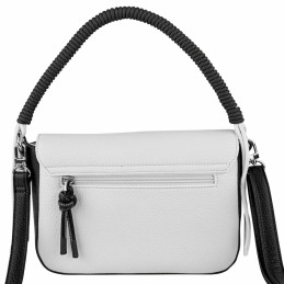 Bolso Lois Jeans negro-blanco doble correa
