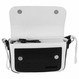 Bolso Lois Jeans negro-blanco solapa 2026