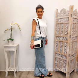 Bolso Lois Jeans negro-blanco de chica