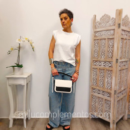 Bolso Lois Jeans negro-blanco de señora