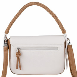 Bolso Lois Jeans marrón-blanco solapa imanes
