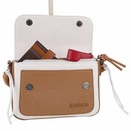 Bolso Lois Jeans marrón-blanco gran capacidad