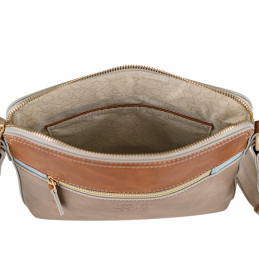 Bolso Lois Jeans beige multicolor con forro
