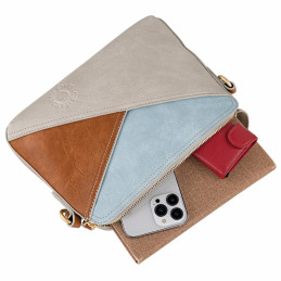 Bolso Lois Jeans beige multicolor con bolsillos