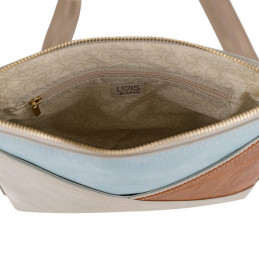 Bolso Lois Jeans beige multicolor gran capacidad