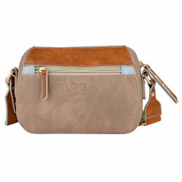 Bolso bandolera Lois Jeans beige multicolor bolsillo cremallera
