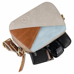 Bolso bandolera Lois Jeans beige multicolor gran capacidad