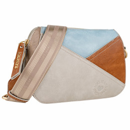 Bolso bandolera Lois Jeans beige multicolor con correa larga