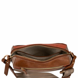 Bolso bandolera Lois Jeans marrón tricolor
