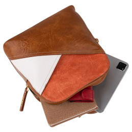 Mochila Lois Jeans marrón multicolor buen tamaño