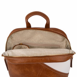 Mochila Lois Jeans marrón multicolor con forro