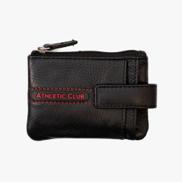 Monedero-tarjetero Athletic club logo engomado de piel