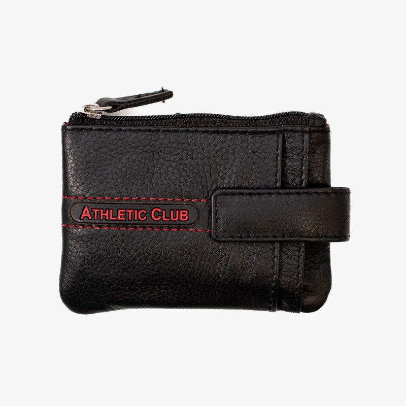 Monedero-tarjetero Athletic club logo engomado de piel