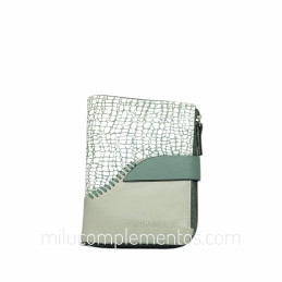 Cartera de piel napa grulla Caramelo verde nueva temporada