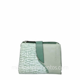 Cartera de piel napa grulla Caramelo verde nueva colección
