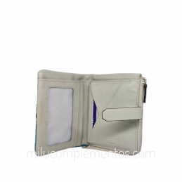 Cartera piel serraje-pony leopardo Caramelo perla