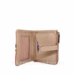 Cartera piel serraje-pony leopardo Caramelo nude de chica