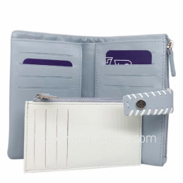 Cartera de piel napa print Caramelo azul grande de mujer