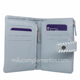 Cartera de piel napa print Caramelo azul verano 2026
