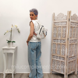 Mochila Devota & Lomba Clim blanco roto nueva temporada