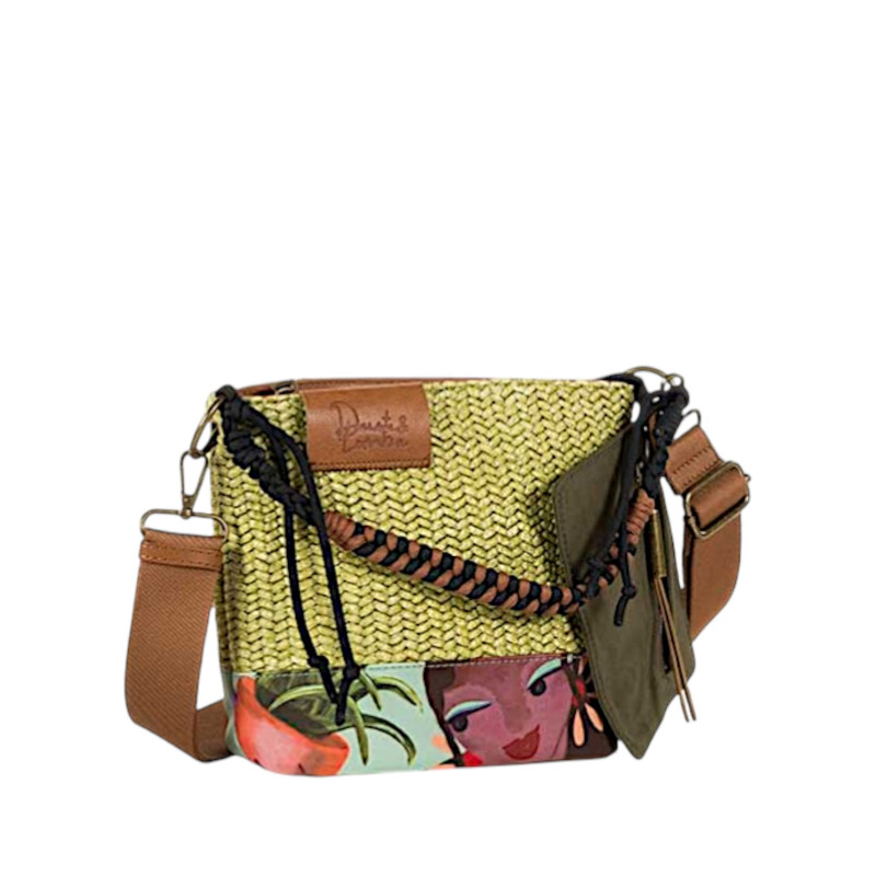 Bolso Bandolera Devota & Lomba Muse verde de paja 2026