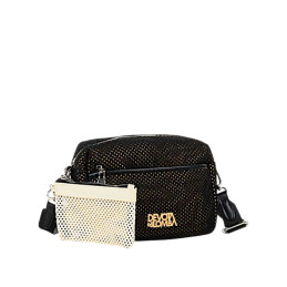 Bolso Bandolera Devota & Lomba Net negro de rejilla verano 2026