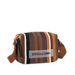 Bolso Bandolera Devota & Lomba Knit tierra y marron