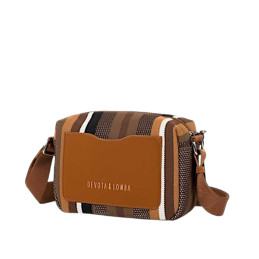 Bolso Bandolera Devota & Lomba Knit tierra