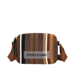 Bolso Bandolera Devota y Lomba Knit tierra rayas online 2026