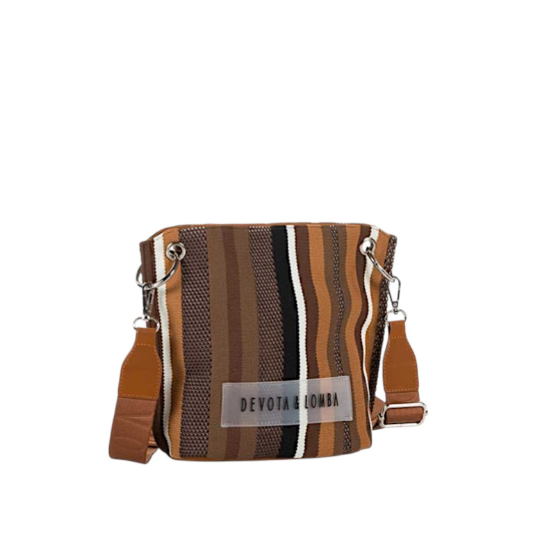 Bolso Bandolera Devota & Lomba Knit tierra y marron