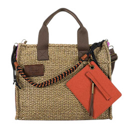 Bolso Tote/Bandolera Devota & Lomba Muse marrón monedero multiusos