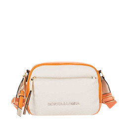 Bolso Bandolera Devota & Lomba Feber blanco roto y naranja