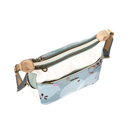 Bolso Bandolera Ventis agua floral con doble hueco con bolsillos