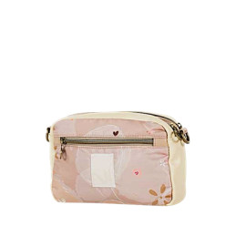 Bolso Bandolera Ventis taupe floral reversible 2026