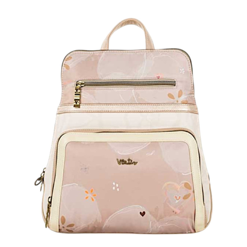 Mochila Ventis color taupe floral nueva temporada 2026