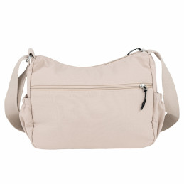 Bolso Bandolera Lois Sophie color beige bolsillos cremalleras