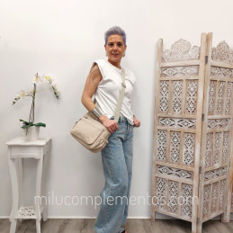 Bolso Bandolera Lois Sophie color beige de mujer nueva temporada